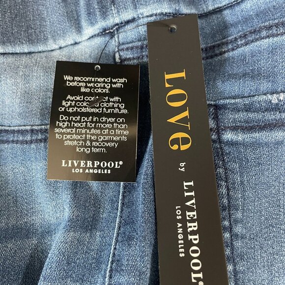 Liverpool Los Angeles Womens Skinny Jeans Size 29 8 High Rise Pull On Stretch De - Picture 4 of 12